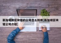 新加坡做区块链的公司怎么样啊[新加坡区块链公司介绍]