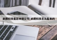 卓朗科技是区块链公司[卓朗科技怎么起来的]